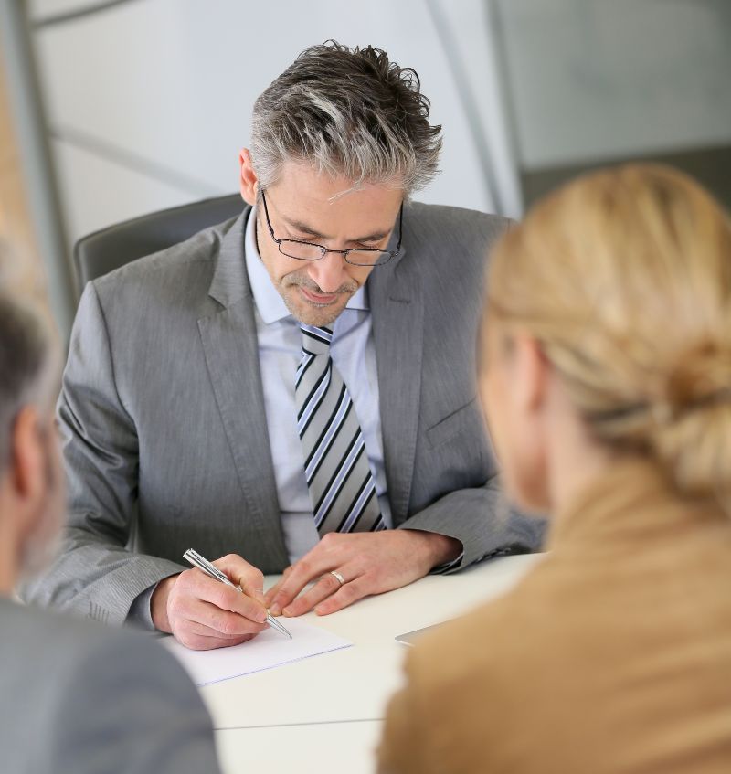 Lawyer consultation with couple