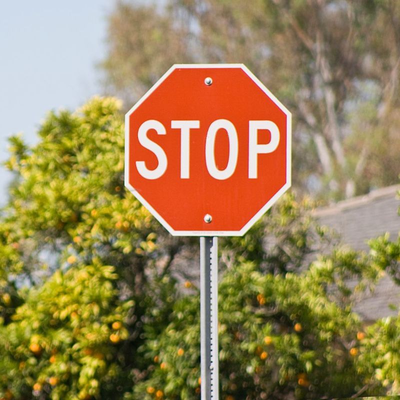 stop_sign Stop sign in neighborhood
